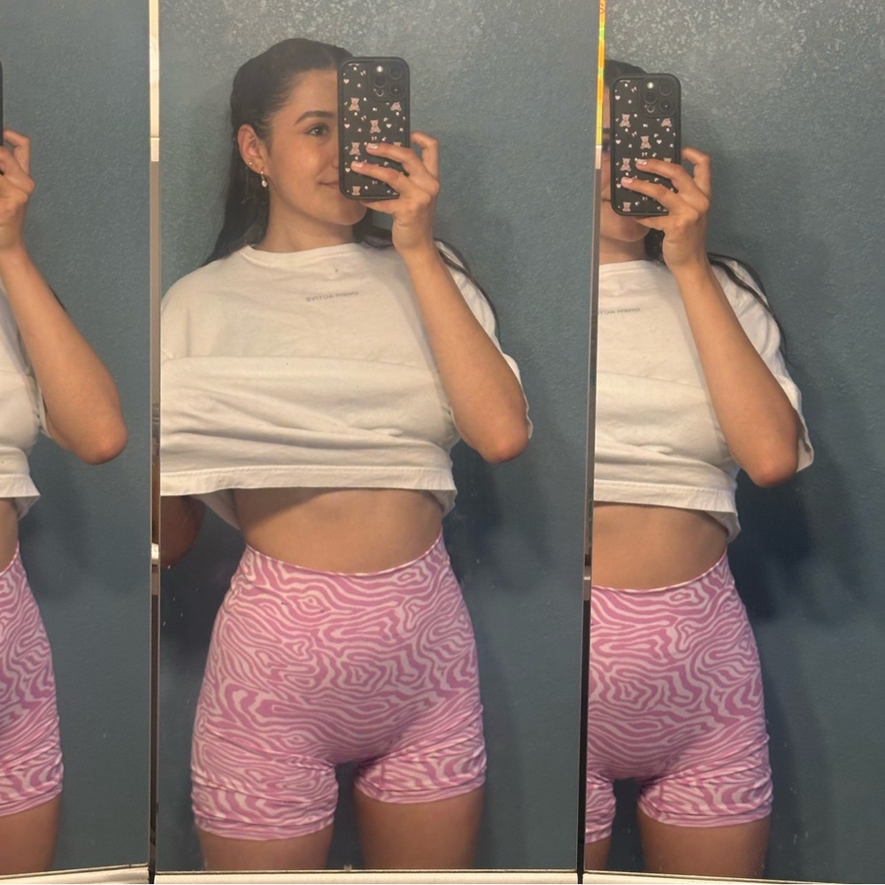 Pink work out shorts